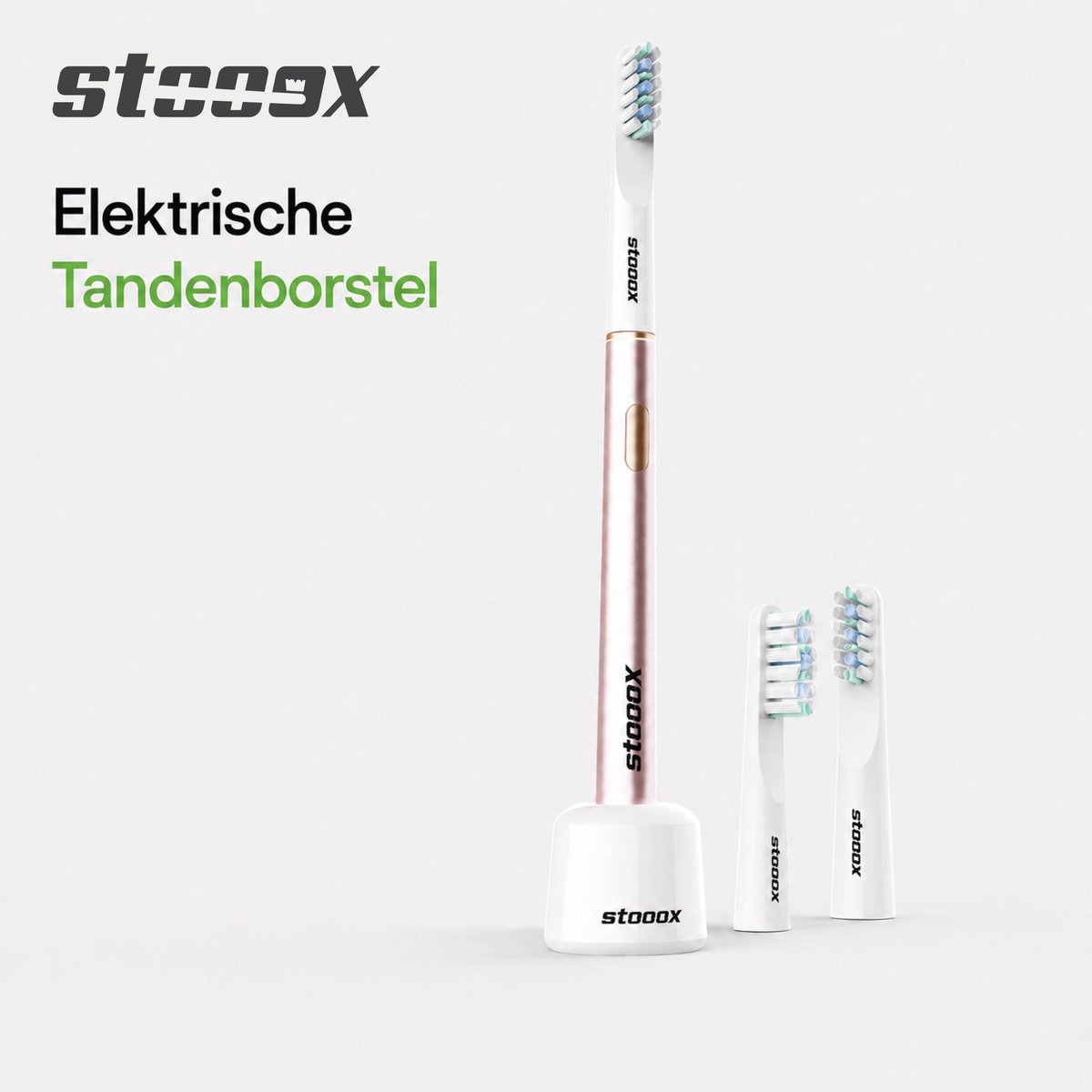 Stooox - X1 - Sonische Tandenborstel - Pink Edition - Pink - Elektrische Tandenborstel - Design - Aluminium - Tandenborstel