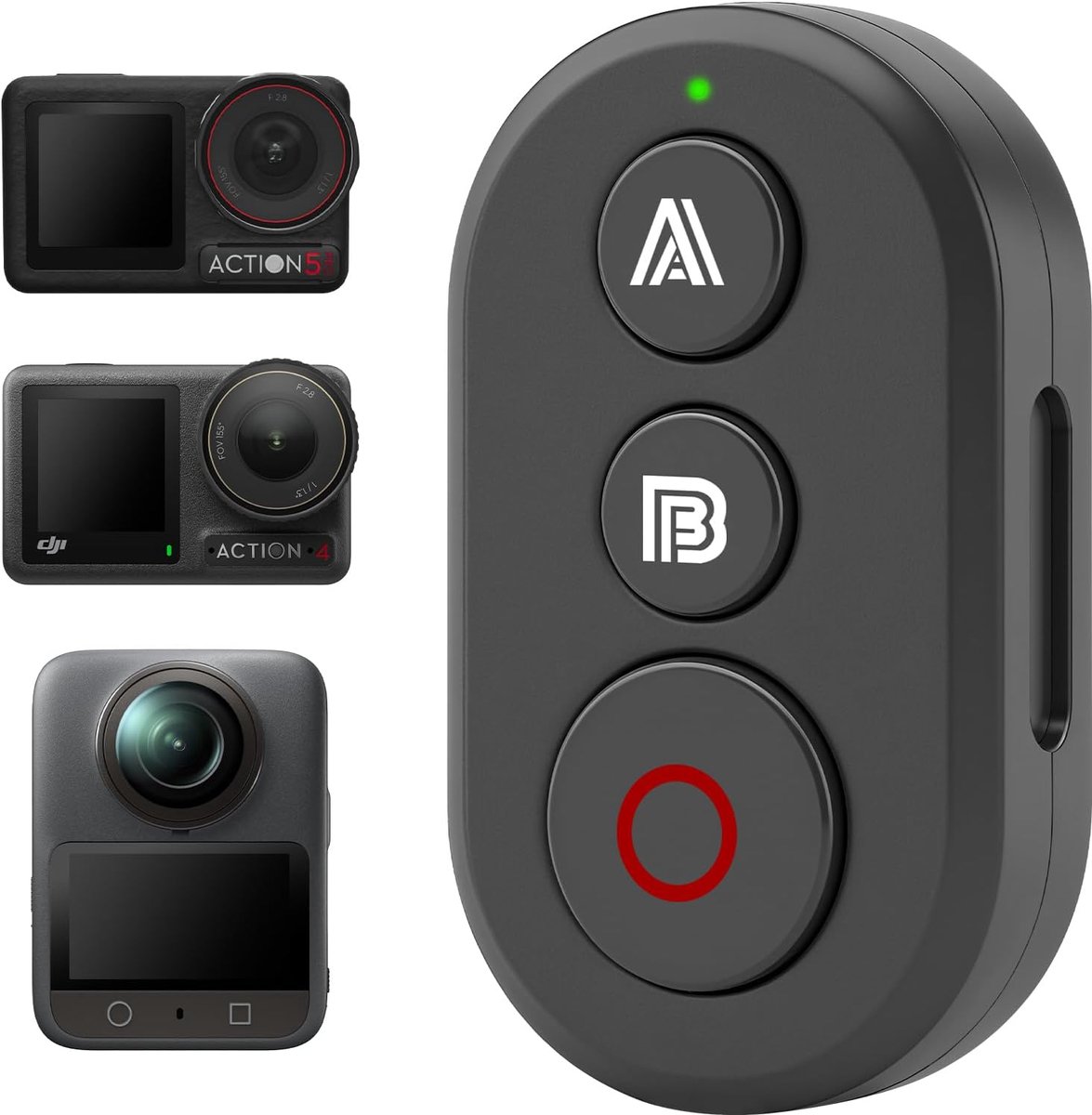 SnelShoppen - Afstandsbediening voor Action Camera's - Compatibel met DJI Action 5 Pro/Action 4/Osmo 360 - 25 m Bereik - Nauwkeurige Bewegingstracking