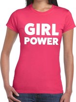 Girl Power tekst t-shirt roze dames M