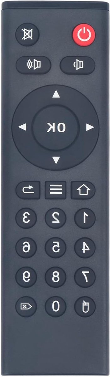 Afstandsbediening Vervanging - Universele Controller - TV Box Bediening - Direct Gebruiksklaar - 10 Meter Bereik - Zwart