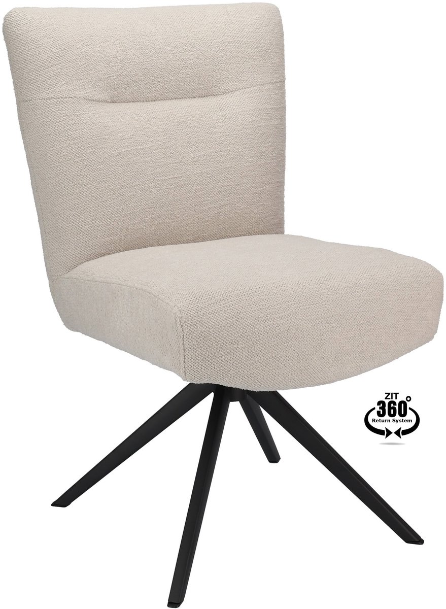 Icon Living - Stoel Molly Stof Gear Shell Leg Black 360° Return-system