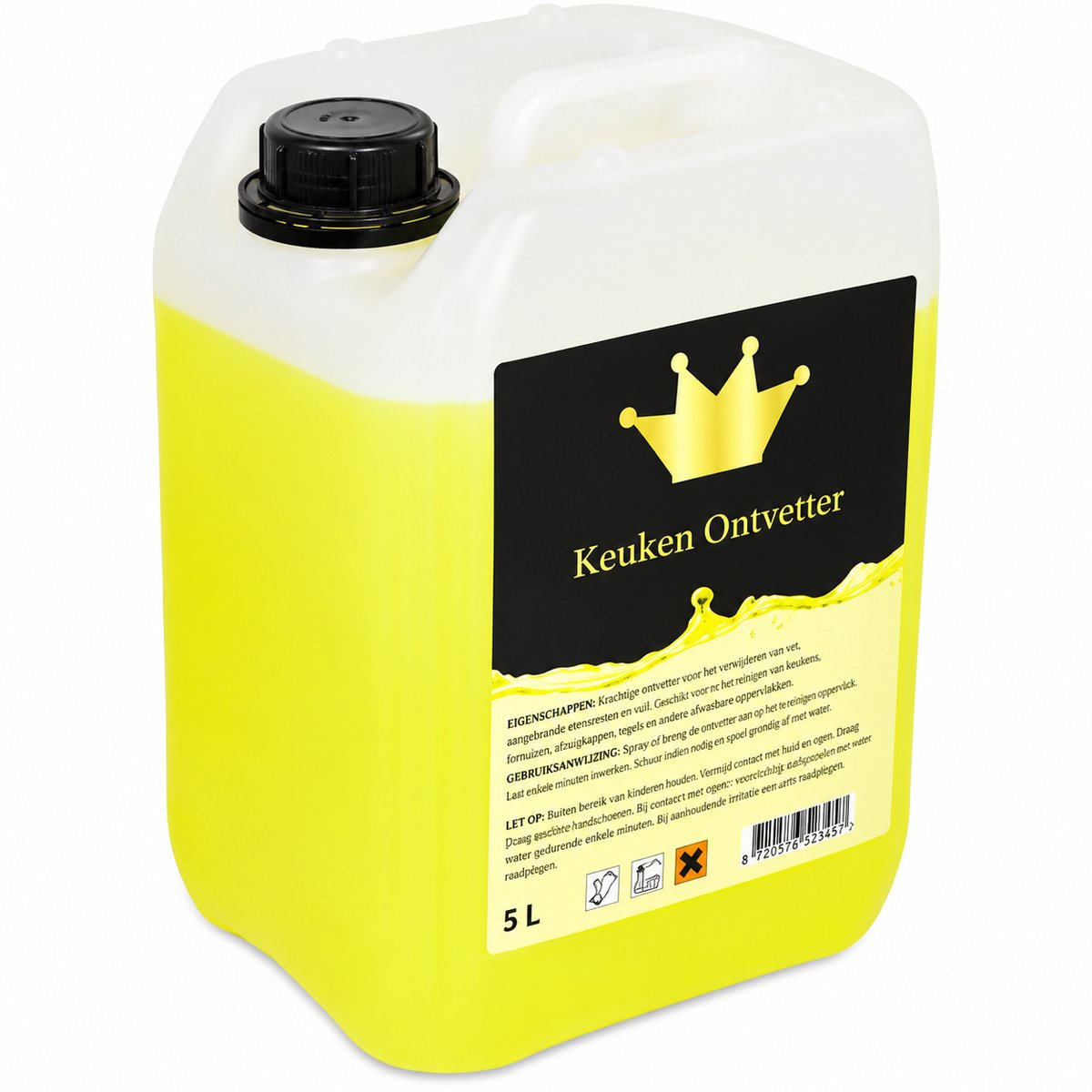 Keuken Ontvetter 5 Liter – Professionele Vetreiniger – Krachtige Keukenreiniger voor Afzuigkap, Fornuis, Werkbladen, Tegels & Apparatuur – 5L