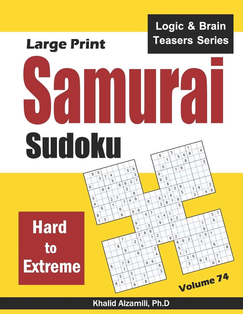 SnelShoppen - Large Print Samurai Sudoku Puzzels - 500 Moeilijke tot Extreme Sudoku Puzzels in 100 Samurai Stijl - Ideaal voor Puzzelplezier en Breint