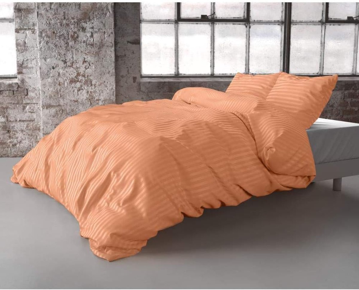SnelShoppen - Duvet Cover Set 240x200/220 cm Oranje, Inclusief 2 Kussenslopen 60x70, Modern, Lichtgewicht, Microfiber, Anti-allergisch, Non-iron