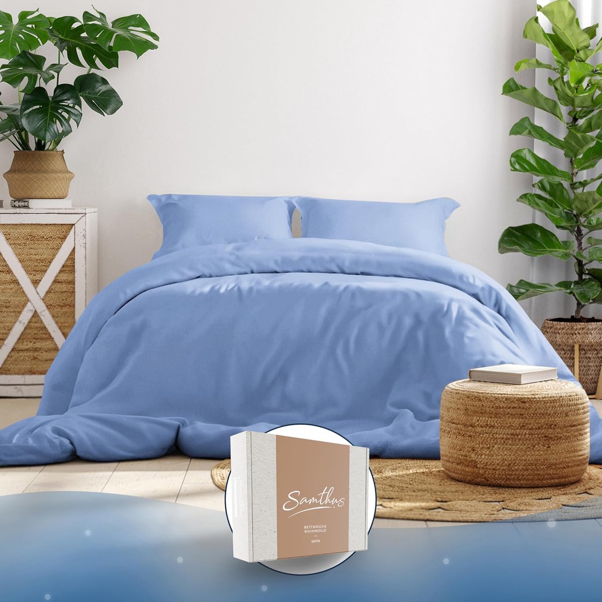 SnelShoppen - Luxe Bedlinnen Set 200 x 200 cm Katoen Satijn - Oeko-Tex Certificaat - Superzacht Duvet Cover met 2 Kussenslopen 80 x 80 cm - Perfect vo