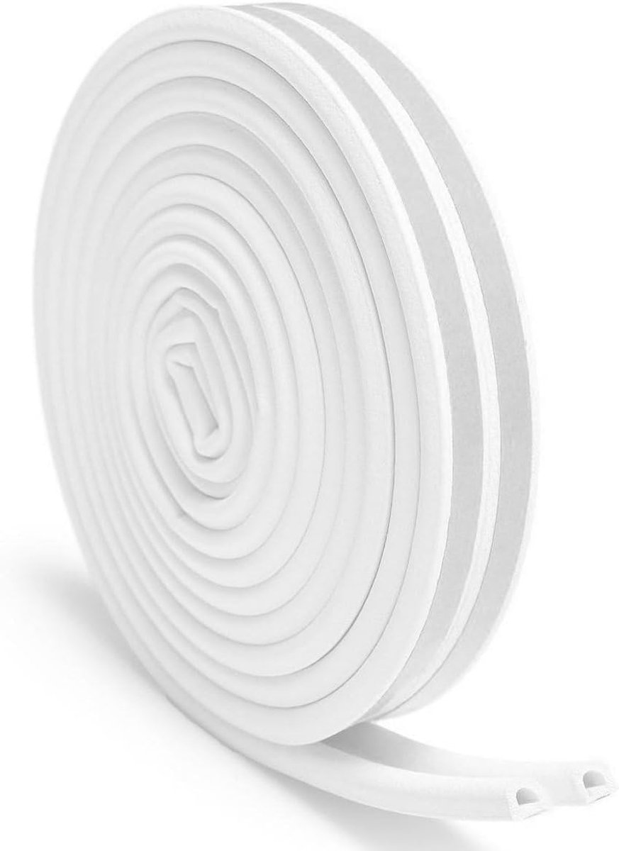 SnelShoppen - 12m Dichtstrip Deur en Raam - Zelfklevende Tochtstrip - Tochtwering - Deurrubber - Voor Binnen en Buiten - Energie Besparen - Hitte Isol