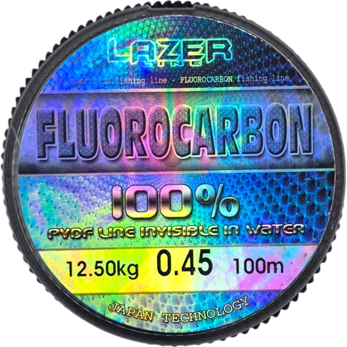 SnelShoppen - Fluorocarbon Vissnoer 100m DIA 0.45mm - 12.5kg Test - Transparant Vislijn voor Snoek, Zander, Forel, Karper, Predators, Onderwater Onzic