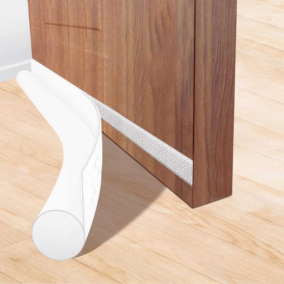 SnelShoppen - Door Seal Unilateral Draught Excluder 96 cm - Geluiddicht en Winddicht - Zelfklevende Deurdichting voor Binnen- en Voordeuren - Wit - Wa