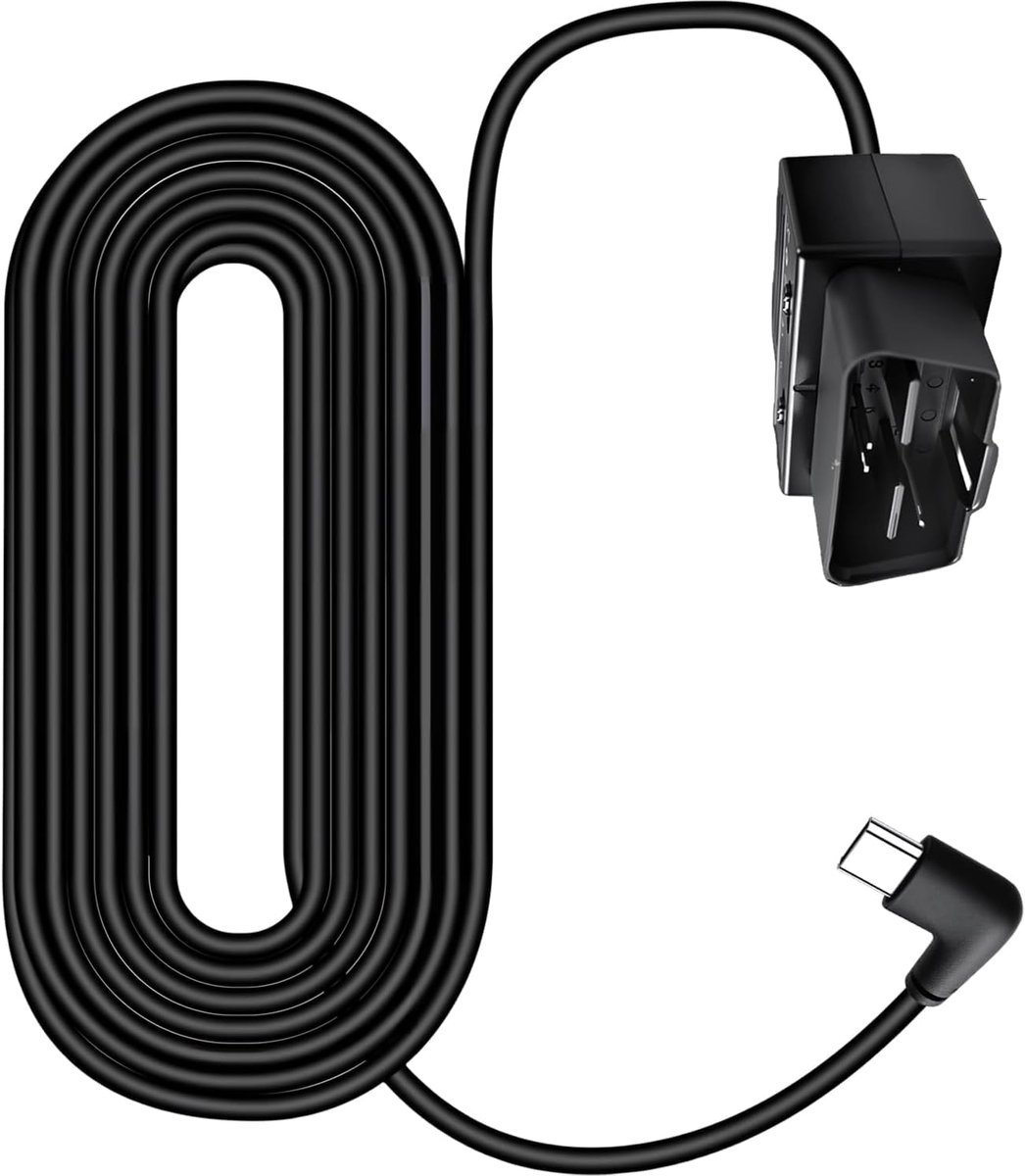 SnelShoppen - GKU Dashcam USB-C Hardwire Kit OBD, Verstelbaar met Voltage en Parkeerstand, Eenvoudige Installatie voor Auto, Zwart