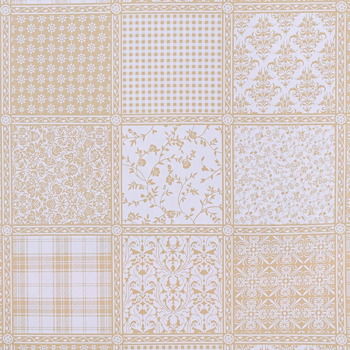 SnelShoppen - Ronde PVC Tafellaken 140 cm - Beige - Vlekbestendig, Onderhoudsvriendelijk - Ideaal voor Keuken, Eetkamer, Tuin, Feesten en Kinderen