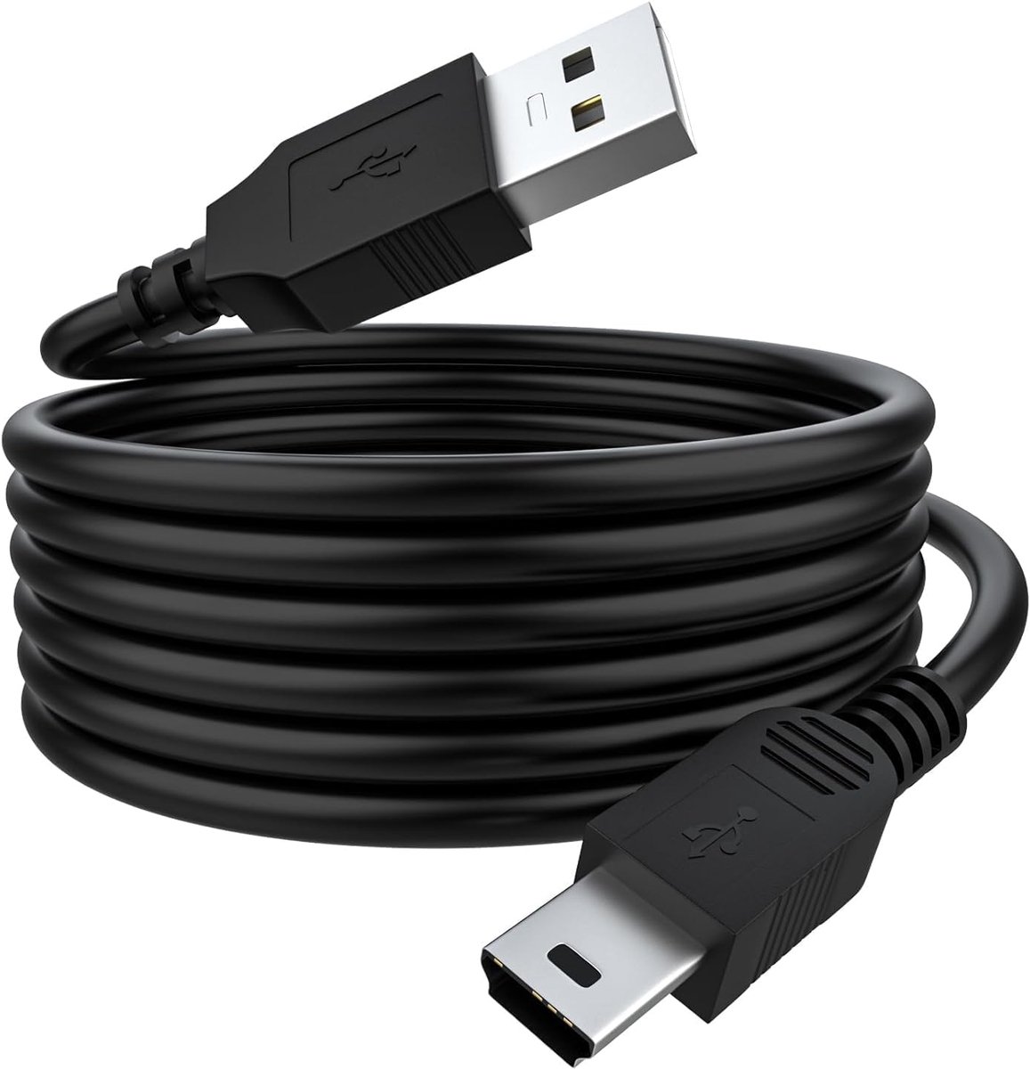 SnelShoppen - Mini USB-kabel A naar B voor GoPro Hero 4, 3, 2, 1, snellaadkabel voor Canon EOS PowerShot Rebel ELPH camera, 80 cm, datakabel, oplaadka
