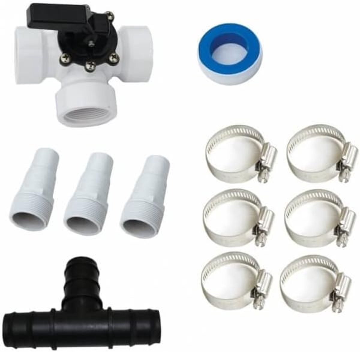SnelShoppen - Bypass Aansluiting voor Zonneboiler Zwembadverwarming - Ø 32/38 mm - Waterdoorstroming Regelen - Ideaal voor Tuin en Zwembad