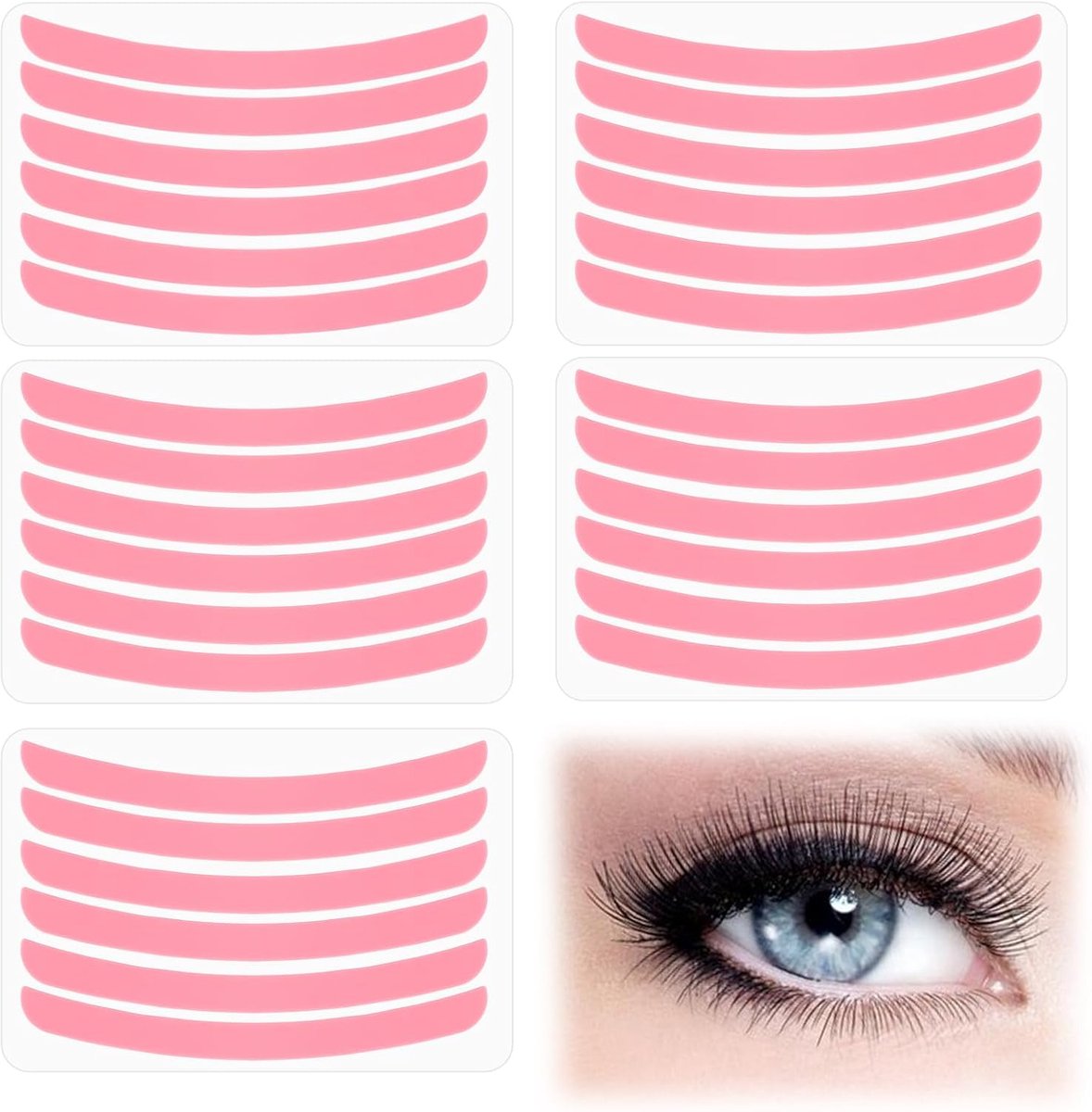 SnelShoppen - 30 stuks wimperliftpads, herbruikbare siliconen wimperliftstangen, geperfectioneerde wimperlift, make-up tools voor natuurlijke, gekruld