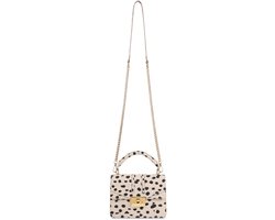 SEIDENFELT MANUFAKTUR schoudertas avondtas Roros Colour Dotty Dalmatian beige
