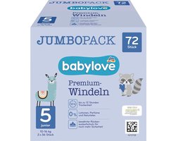SnelShoppen - Premium Actieve Luiers Maat 5, Junior 12-25 kg, Jumbo Verpakking 72 Stuks, Ideaal voor Kinderen, Comfortabel en Ademend