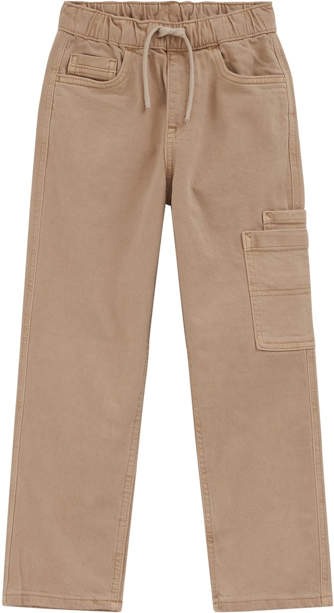 WE Fashion Jongens loose fit jeans met elastische tailleband en aantrekkoord