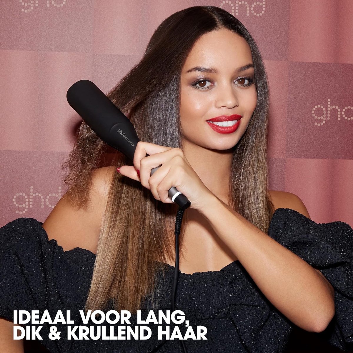 SnelShoppen - Styler Chronos Max Giftset - 3x Sneller Stylen met 85% Grotere Platen - Inclusief GHD Borstel en Hittebestendige Opbergzak - Zwart - Per thumbnail 5