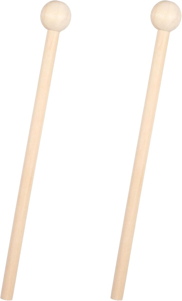 SnelShoppen - 2 Stuks Houten Hammers, Xylofoon Slagstokken, Percussie Sticks van Beukenhout, Robuust en Duurzaam, Ideaal voor Beginners en Volwassenen