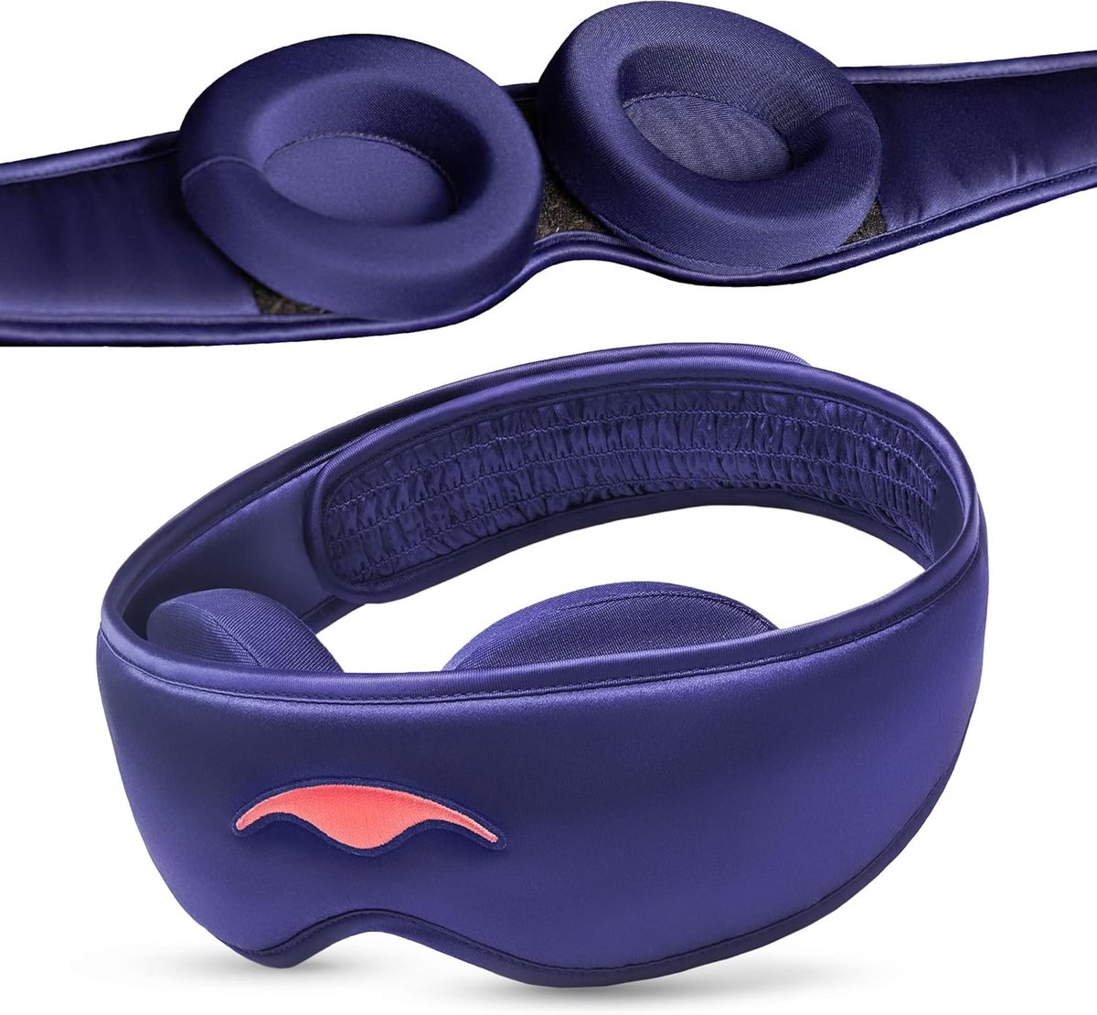 Thijox - Premium Zijde Slaapmasker 22 Momme - Ademend Oogmasker voor Volledige Verduistering - Verstelbare Pasvorm - Luxe Paars - Ideaal voor Thuis, V