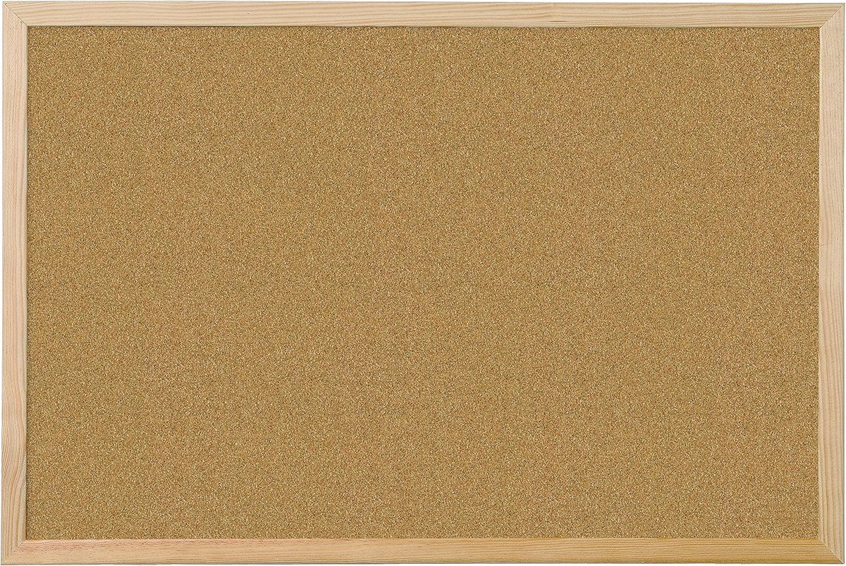 Thijox - Lichtgewicht Kurk Prikbord 600 x 900 mm - Ideaal voor Kantoor, Thuis en School - Multifunctioneel, Duurzaam en Stijlvol - Perfect voor Notiti