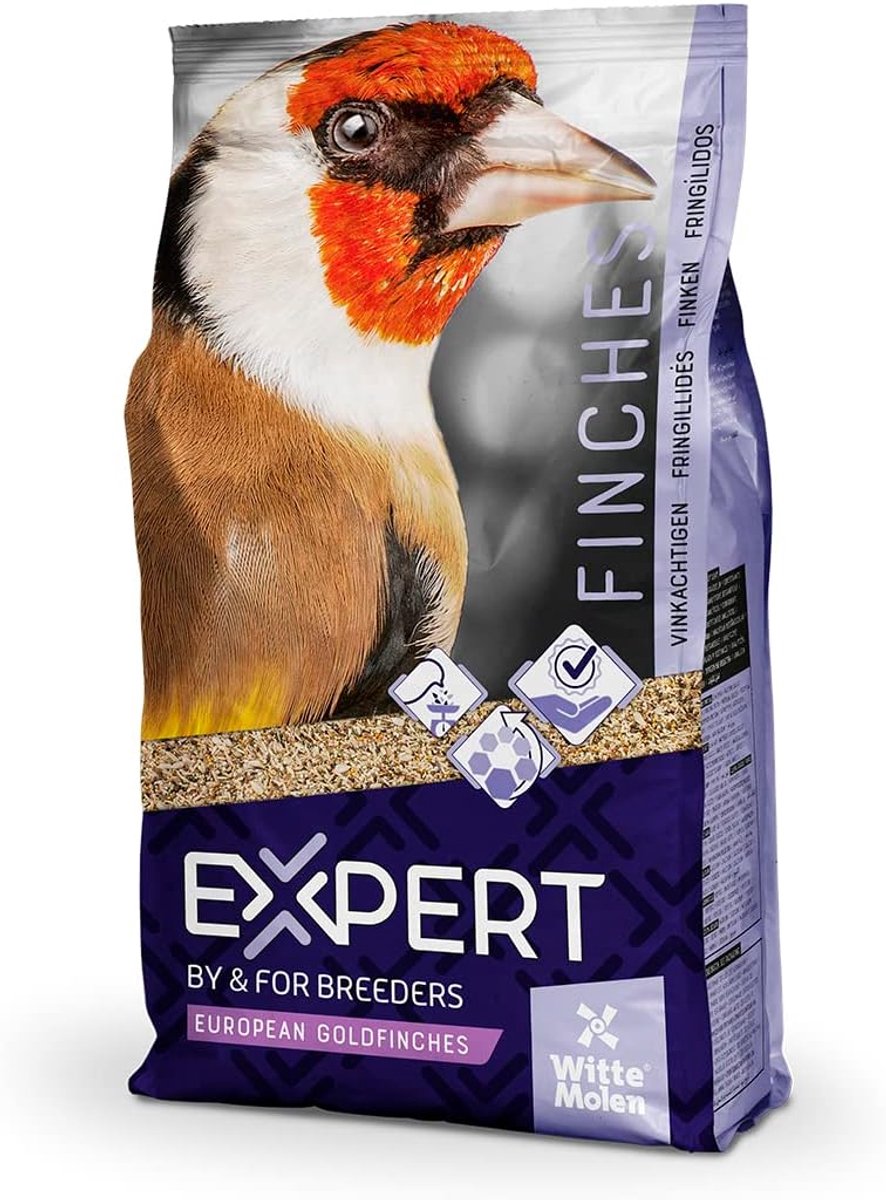 SnelShoppen - Premium Vogelvoer voor Putter - Witte Molen Expert Kwaliteit - 2kg - Voeder voor Tuinvogels, Zangvogels, Buiten, Natuur