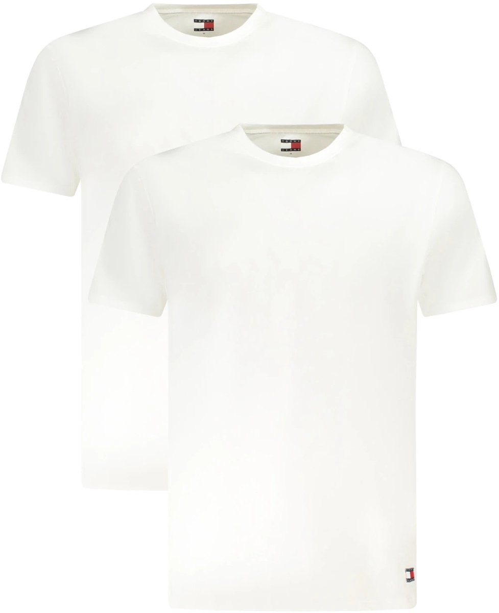 Tommy Hilfiger Premium Unisex T-Shirts - Medium - 2-Pack - Korte Mouwen - Wit
