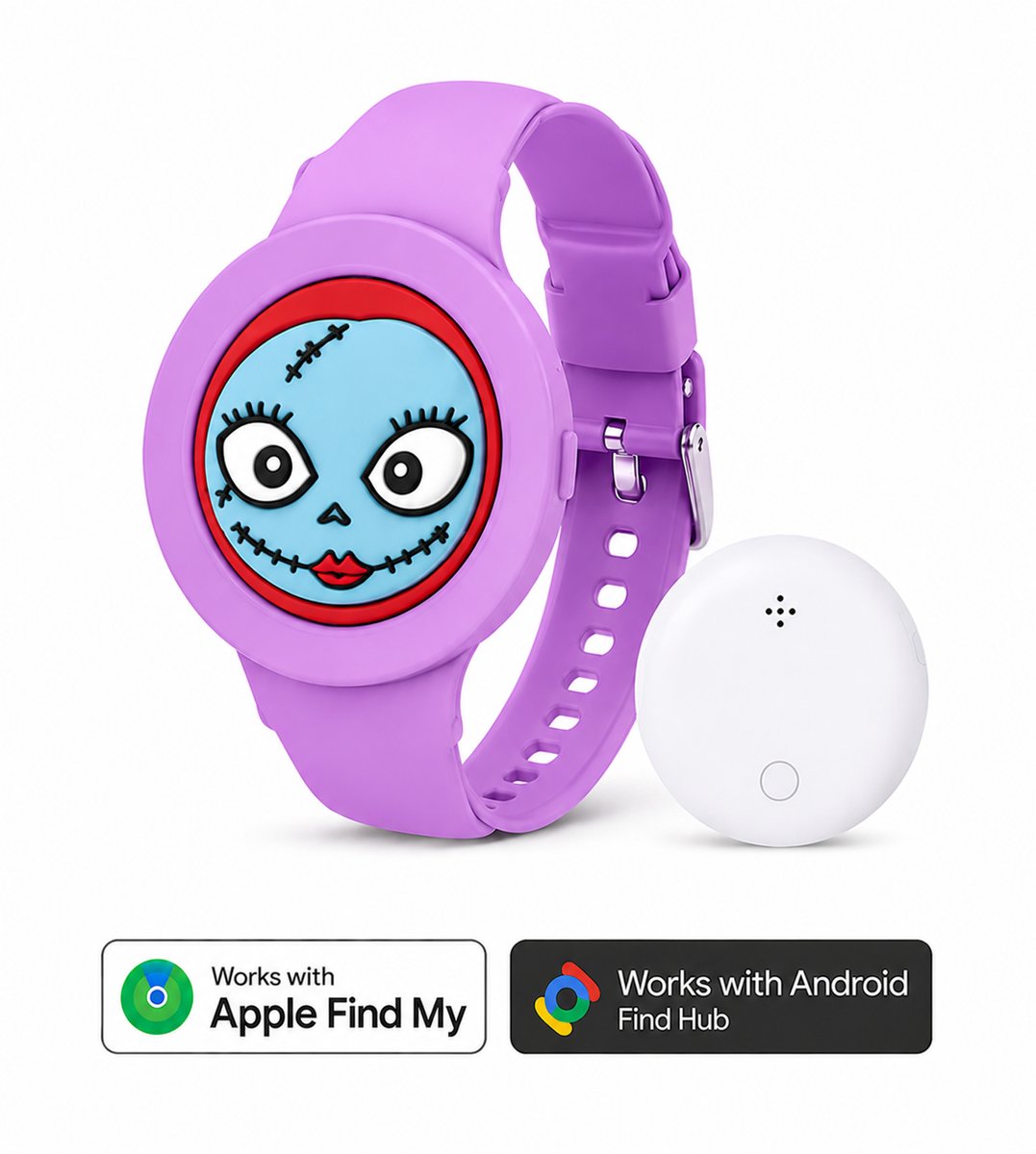 Kinderhorloge - gps armband – werkt met Android Find My Hub - Kinderhorloge met gps - Bluetooth Tracker – Kinderhorloge jongen - Kinderhorloge meisje - Waterdicht – Inclusief tracker - Met geluidssignaal