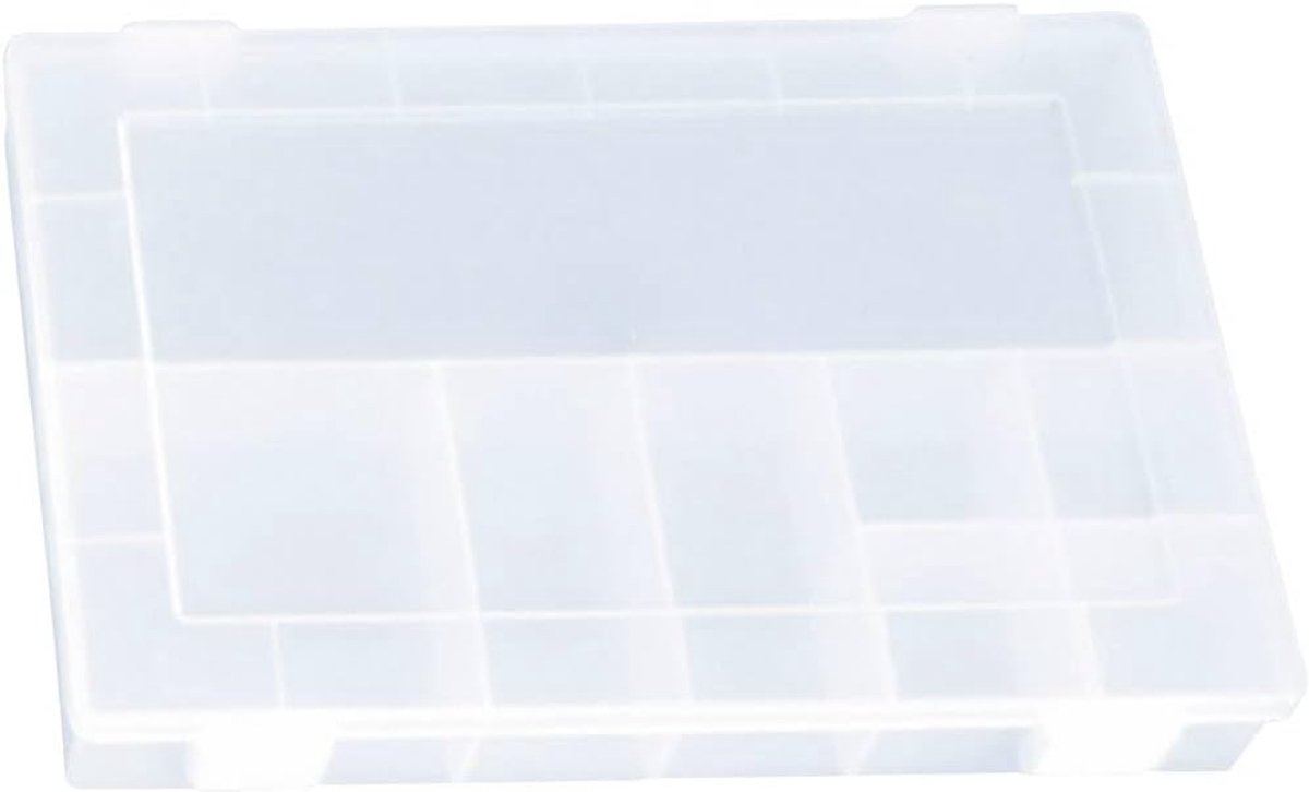 Thijox - Assortimentsdoos met 8 Vakken - Transparante Sorteringsdoos voor Schroeven en Kleine Onderdelen - Stabiele PP-Classic Doos 22,5 x 33,5 x 5,5