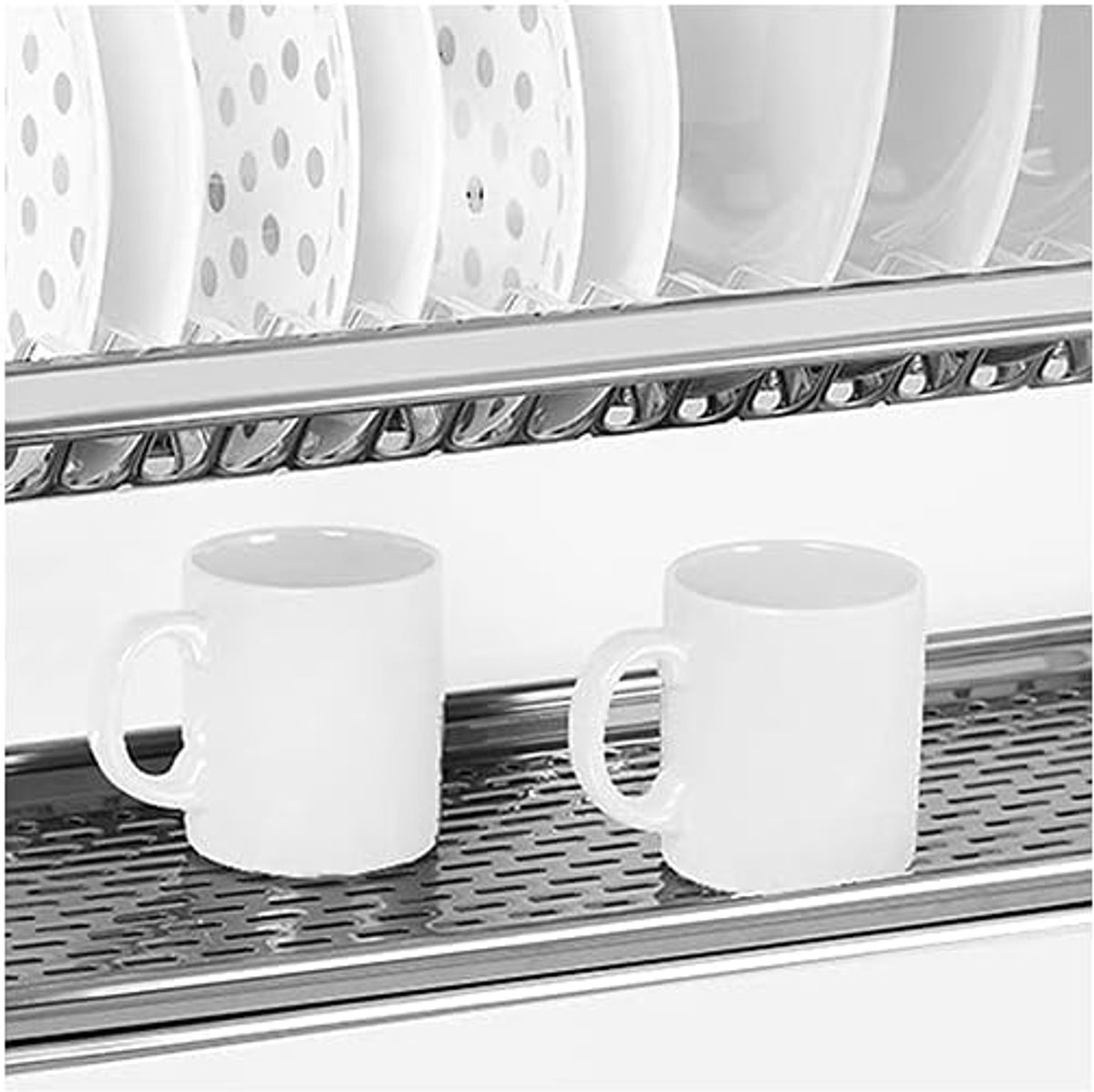Thijox - Afdruiprek 600 mm - Roestvrij staal - Inclusief uittrekbare afdruiprekken voor borden, glazen en containers - Modern design voor keuken