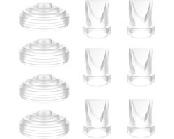 10-Delige Accessoires voor Borstkolven - Duckbill Valves - Borstkolf Onderdeel - Membraan - 6 Eendenbekventielen en 4 Siliconen Membranen - Geschikt voor Momcozy M5 - Bpa Vrij - Zacht en Geurloos - Makkelijk Schoon Te Maken
