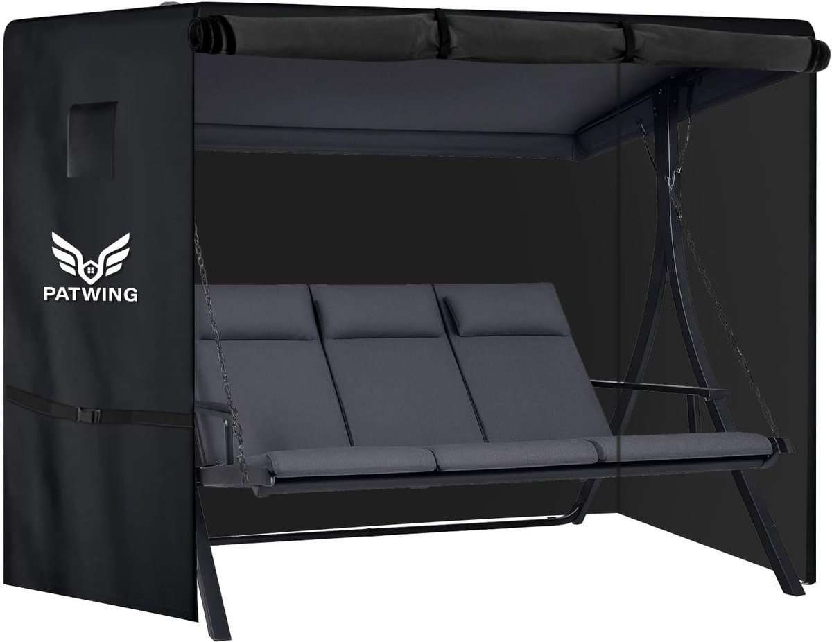 SnelShoppen - Hollywood Swing Cover 3-4 Zits Tuinschommel Beschermhoes 600D Oxford Waterdicht Windproof - 175x125x160cm - Bescherming tegen Regen, Sne