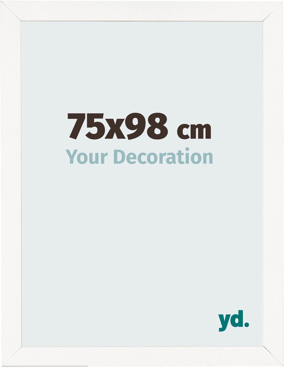 Your Decoration - Fotolijst 75x98 cm - MDF - Wit Hoogglans - Bologna