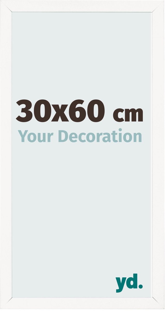 Your Decoration - Fotolijst 30x60 cm - MDF - Wit Hoogglans - Bologna
