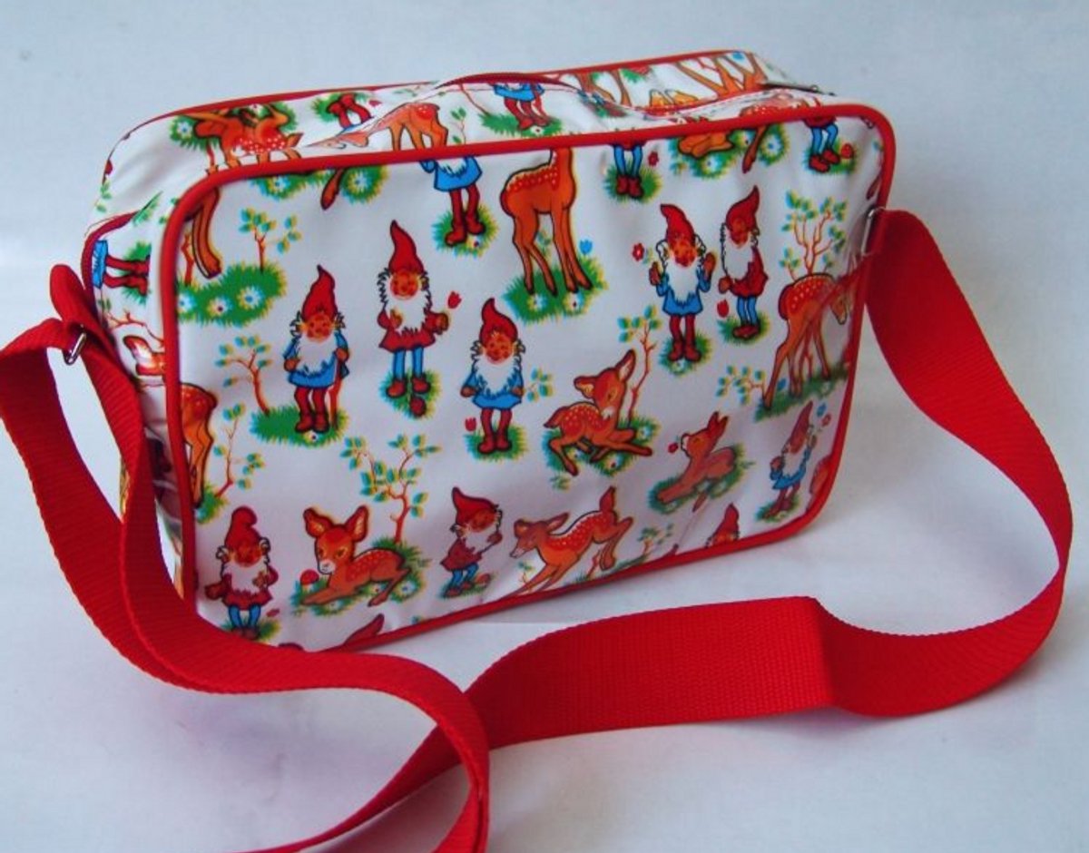 Schoudertas retro Kabouter, schooltas,
