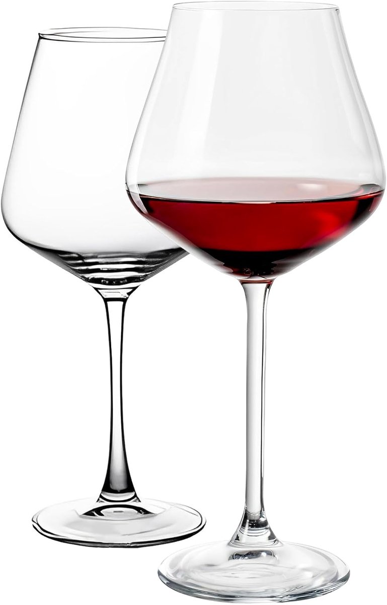 SnelShoppen - Set van 2 Elegante Wijnglazen - Luxe Kristalhelder Glas - Perfect voor Feest, Diner, Tuin en Speciale Gelegenheden - 300ml Capaciteit -