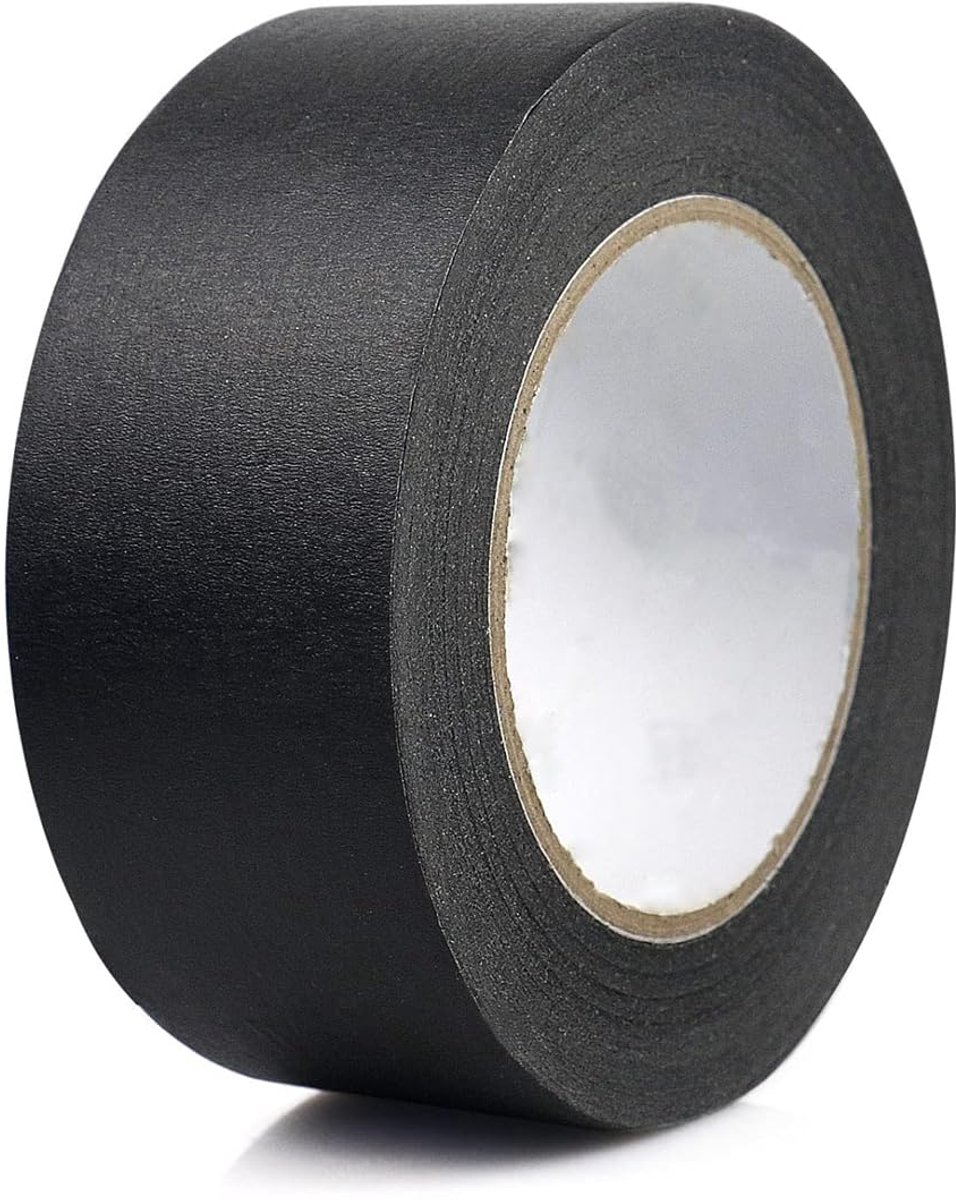 SnelShoppen - Multi-Surface Premium Masking Tape - Decoratietape voor Schilderen en Klussen - 30m x 5cm - Zwart - Voor Binnengebruik en Creatieve Proj