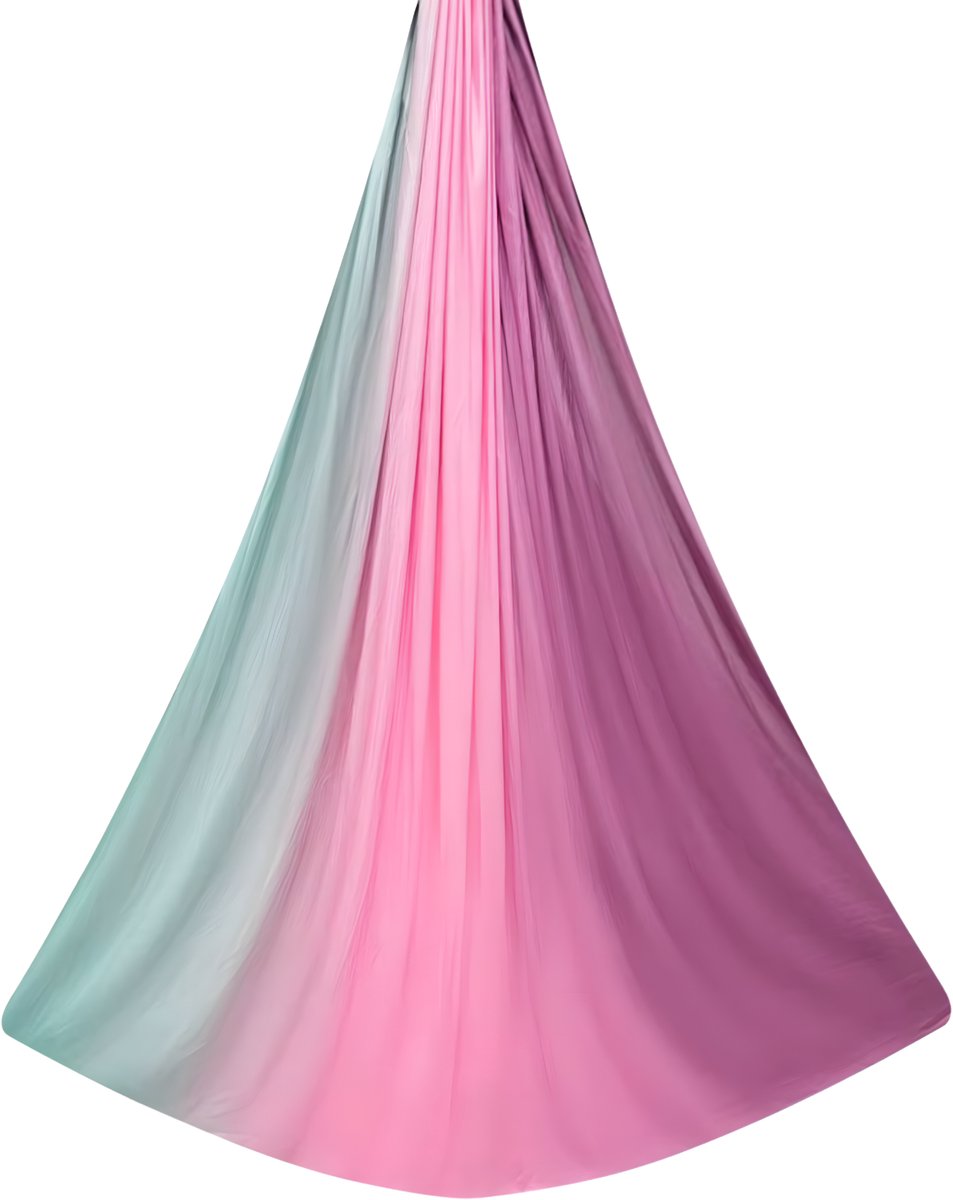 Aerial yoga hangmat set - Yoga swing anti-zwaartekracht training en flexibiliteit - Paars/Roze