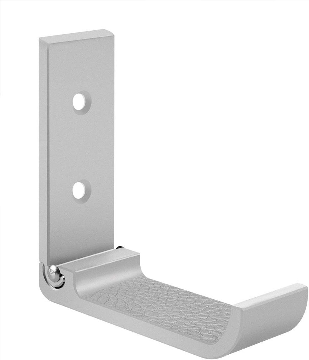 SnelShoppen - Vouwbare Hoofdtelefoon Wandbeugel, Aluminium Hoofdtelefoonhouder met 3M Tape of Schroeven, Dubbele Installatieopties, Ondersteunt tot 20