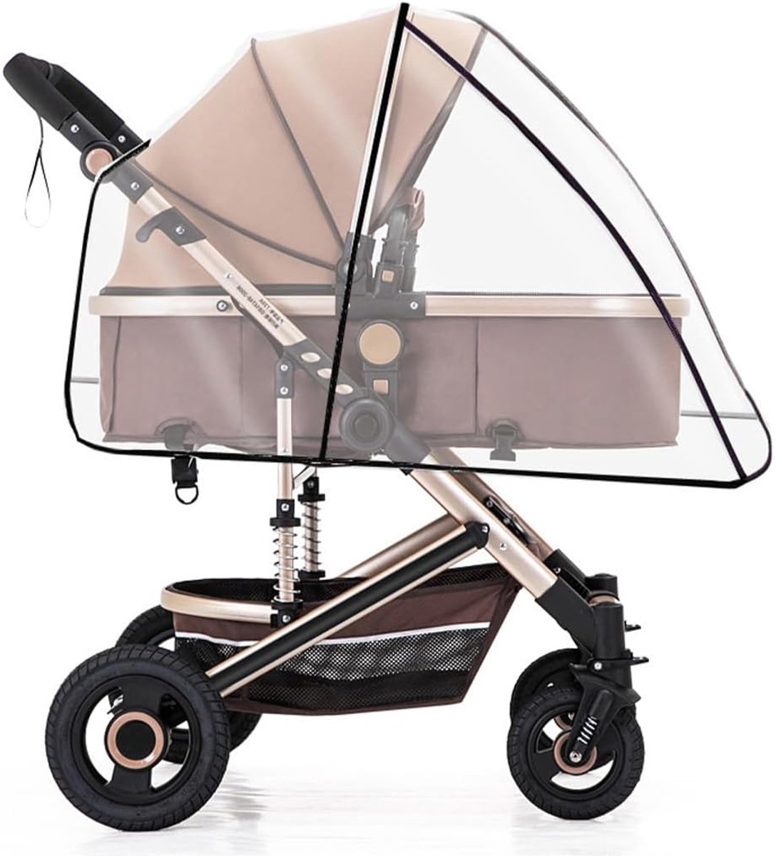SnelShoppen - Universele Regenbescherming voor Kinderwagens, Transparante Regenhoes voor Buggies, Prams en Jogger Strollers, Ideaal tegen Regen, Sneeu