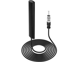 SnelShoppen - DAB Antenne Auto met DIN Plug - Raadio Antenne voor Auto en Vrachtwagen - 5 m Verlengkabel - Zelfklevende Radio Antenne voor DAB Ontvang