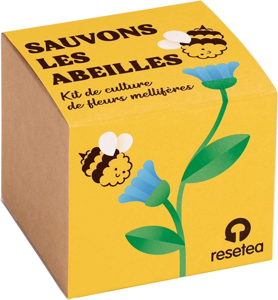 SnelShoppen - Let's Save the Bees, Bijenbloemen Groeikit, Zaadbom voor Bijen, Educatief Cadeau, Groene Tuin, Balkon, Bloemenmix, Eenvoudig in Gebruik