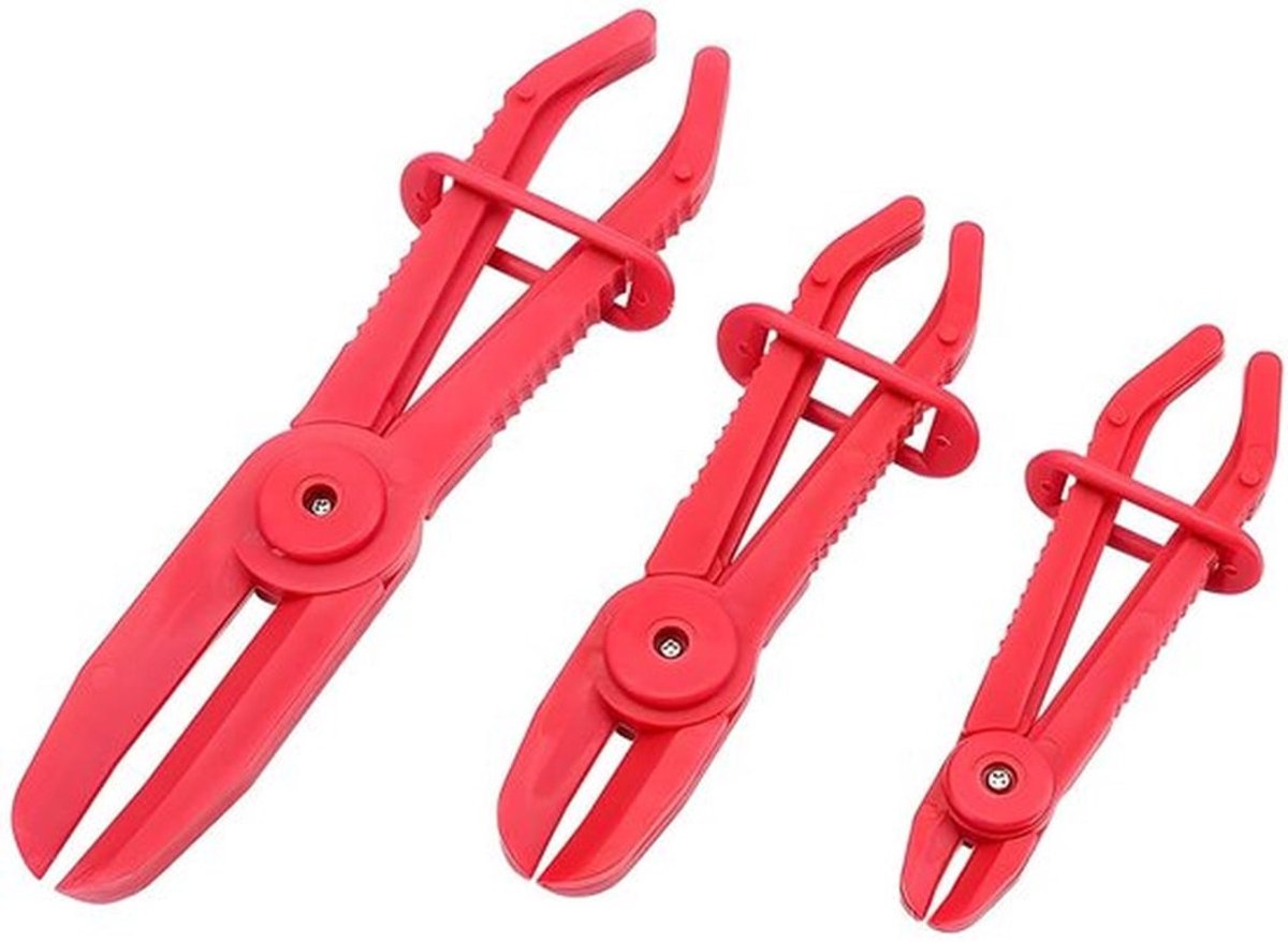 Slangtang Set - 3 x Slangtangen - Uitschuifbaar - Nylon - Veilig in Gebruik - Totale Lengte: 155/185/255 mm - Klemset