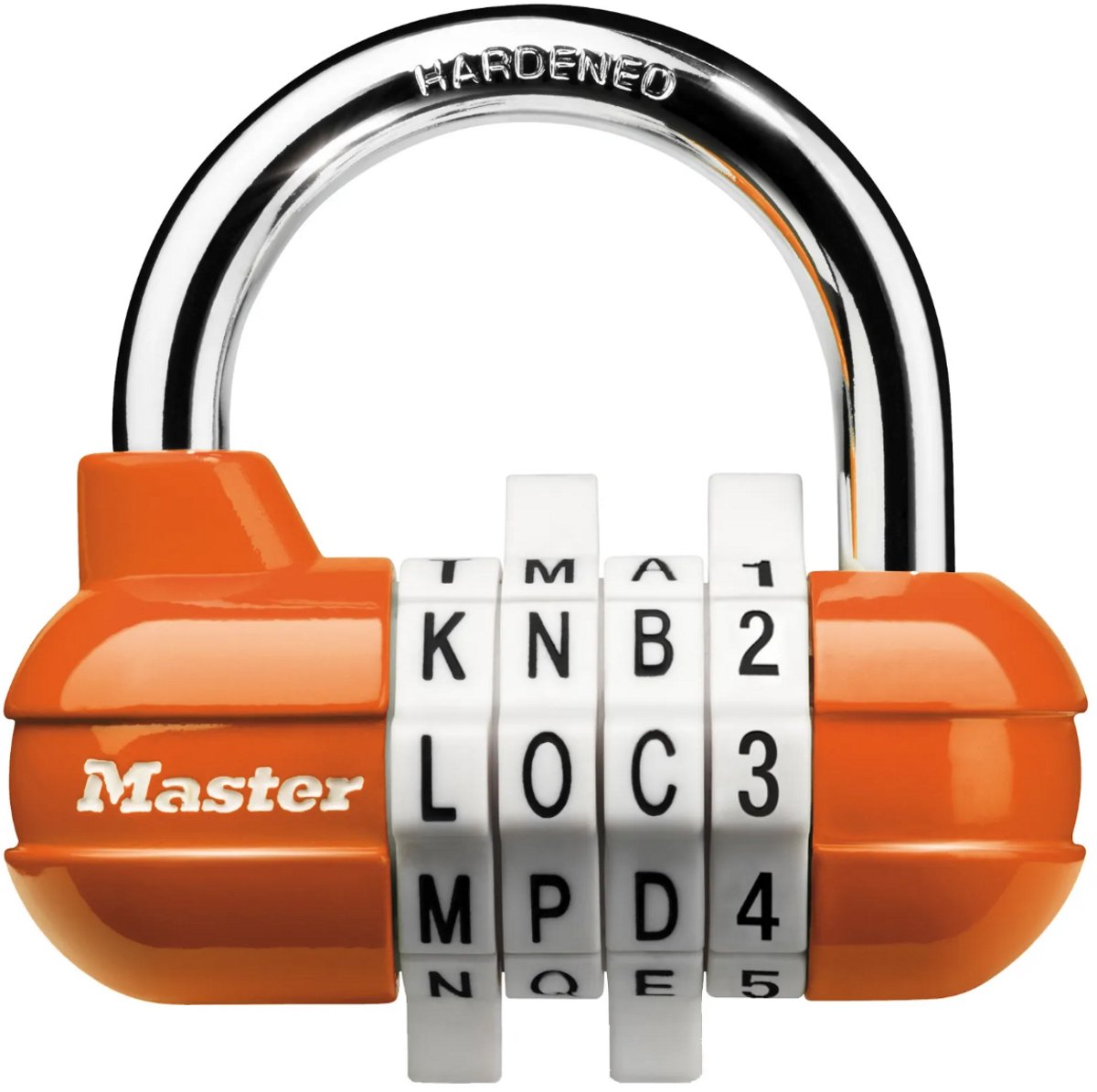 Hangslot Cijfer-Letter Combinatie 64 mm - MasterLock 1534EURD - Oranje