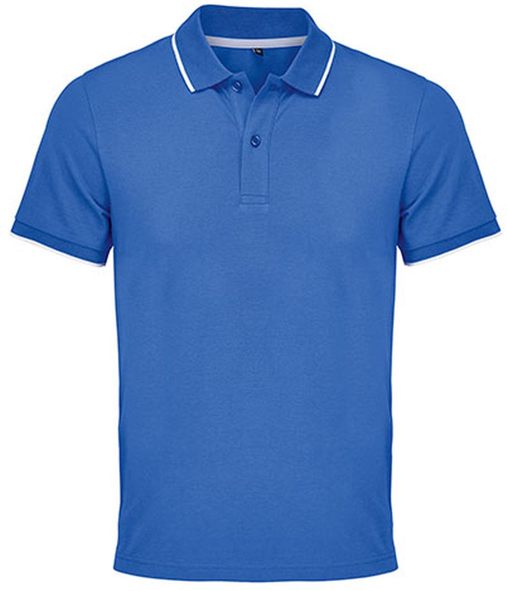 SOL'S Unisex Polo Shirt Palermo L04769 - Royal Blue 241/White - XXL