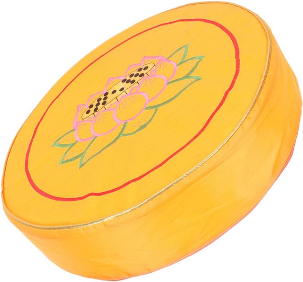 Meditatiekussen - Yogakussen Zitkussen - Spirituele Praktijken - Lotus Design - 38x38x4cm - Geel