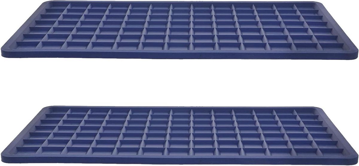 Silicone Strijkmat - Hittebeschermer Strijkijzer - Veilig Strijken - Snelle Warmteafvoer - 24 x 13.5 cm - Blauw