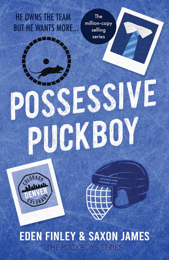 Couverture du livre : 'Possessive Puckboy' avec "The million-copy selling series" et une image d'un casque de hockey sur glace.