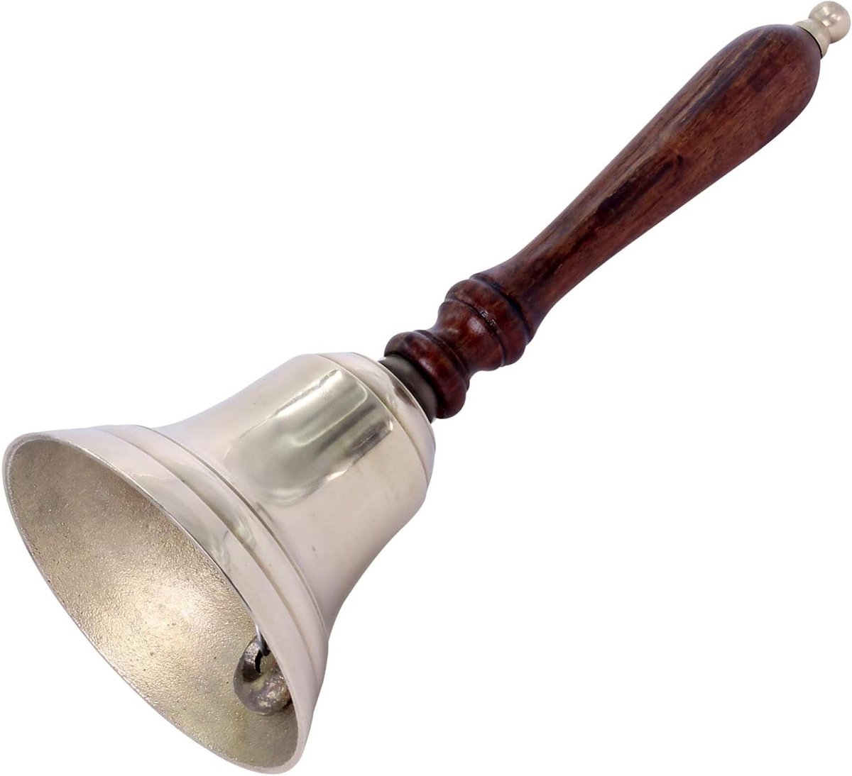 Messing Handbel - Hotel Bel - Oproep Luid - Massief Messing - 24 cm Hoog - Goud