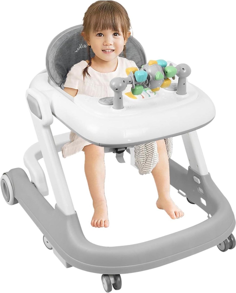 Baby Loopstoel - Loophulpmiddel Kinderwagen - Baby Leren Lopen - In Hoogte Verstelbaar - 60 x 55 x 70 cm