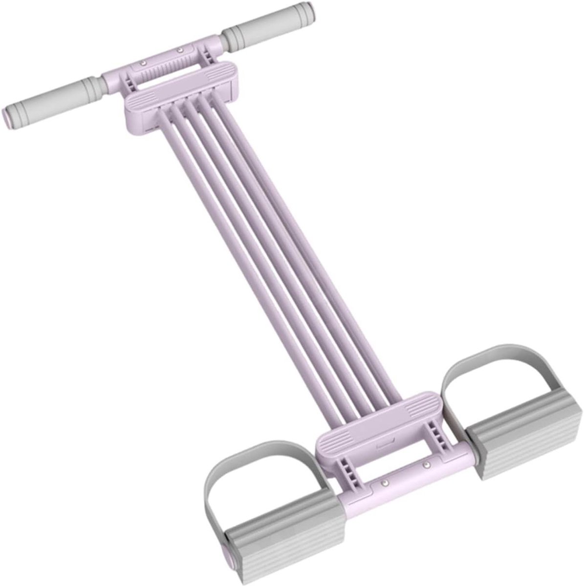 Buikspiertrainer Weerstandsband - Expander Oefentouw - Thuis Fitness - Antislip Voetplaat - 56 x 47 cm - Paars